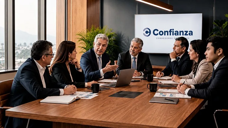Reunión de trabajo en la sala de Confianza